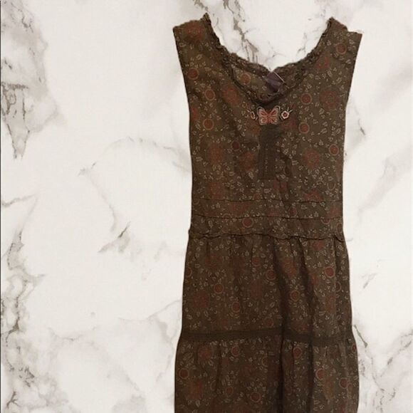Faded Glory Girls Dress XL 14/16 Green - Picture 5 of 8